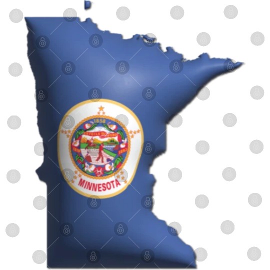 Minnesota - 3D Flag Map Digital Files