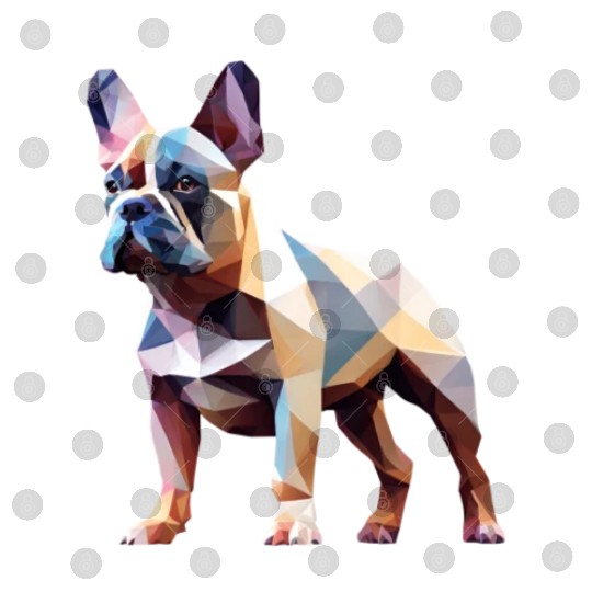 French bulldog, polygon dog,polygon art Digital Files