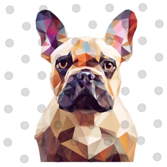 French bulldog, polygon dog,polygon art Digital Files
