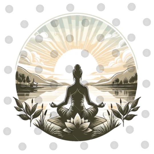 Yoga lotus design Digital Files
