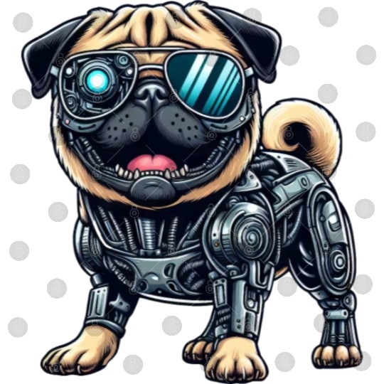 Pug Cyborg - Bionic Robot Dog Digital Files