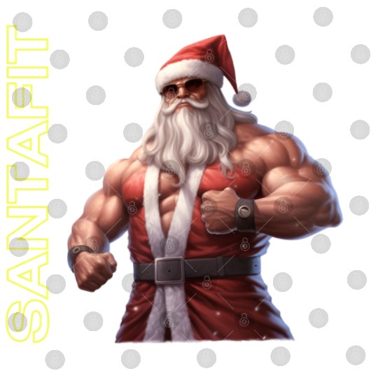"Unisex Santa Fitness Digital Files: Sporty Christmas