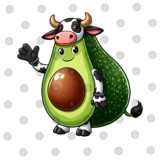 Avocado cow Digital Files