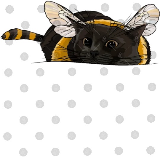Fuzzy Little Bumblebee Kitty Digital Files