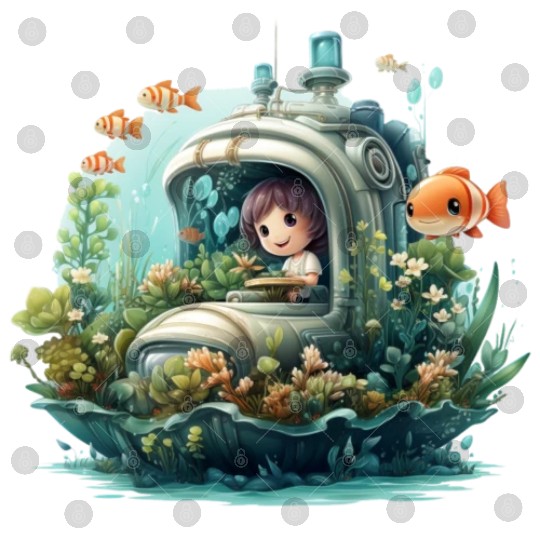 A delightful kawaii book submarine exploring Digital Files