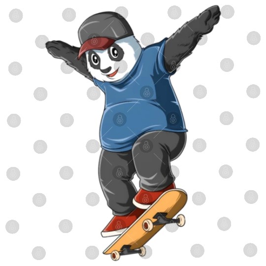 Panda ater ateboarding Longboard Digital Files