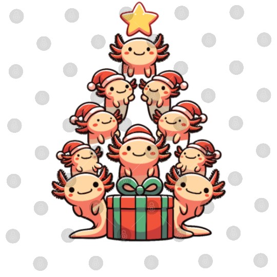 Axolotl Christmas Tree Merry Christmas Digital Files