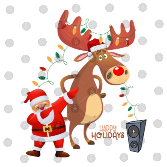 Christmas Lights Dabbing Santa Dancing Rudolph Digital Files