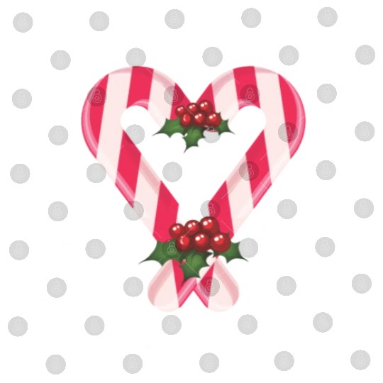 Candy Cane Hearts Christmas Xmas Holidays Santa Digital Files