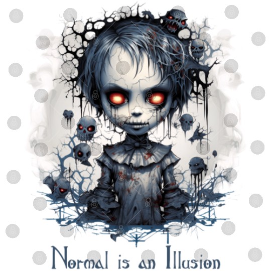 Gothic Girl Saying Normal is an Illusion Digital Files