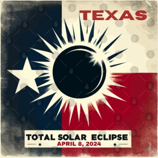 Texas Total solar eclipse 2024 Digital Files