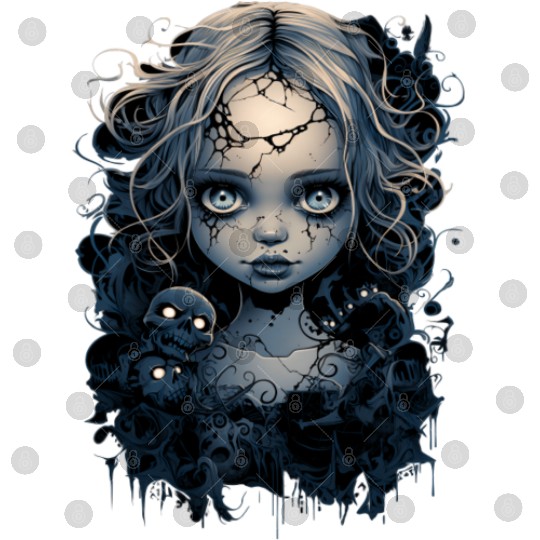 Gothic Girl Halloween Fantasy Dark Digital Files