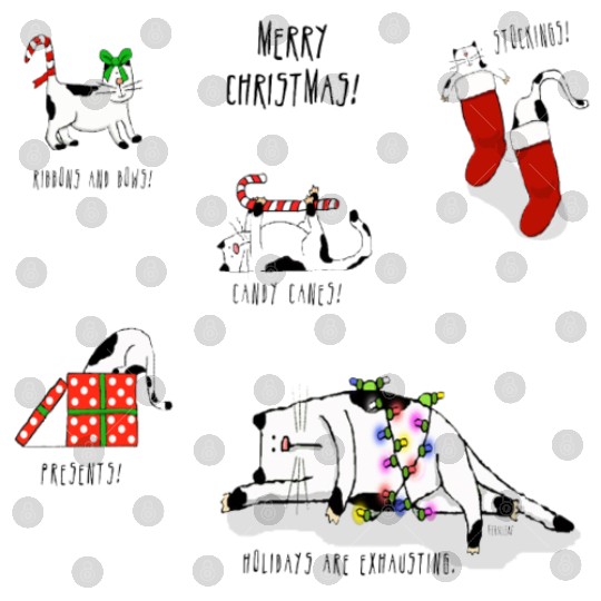 Holidays are Exhausting. Merry Christmas! Digital Files