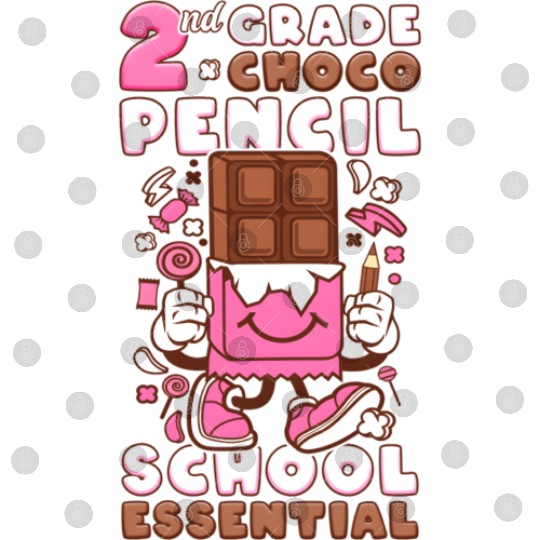 Back To School 2Nd Grade Chocolate School Digital Files
