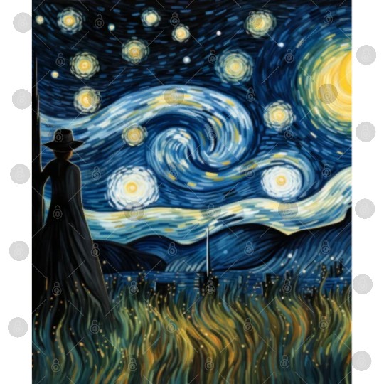 Gardener's Starry Night Digital Files Van Gogh Inspired