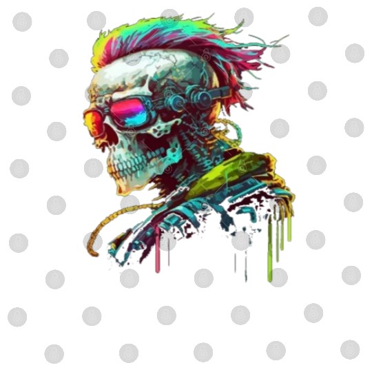 Cyberpunk Skull Digital Files