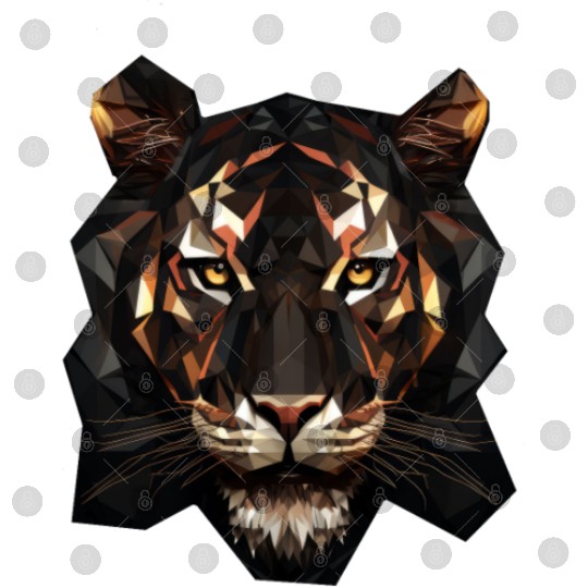 Geometric Tiger Animation Digital Files