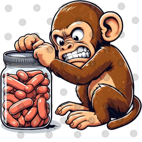 Angry monkey, locked glass Digital Files