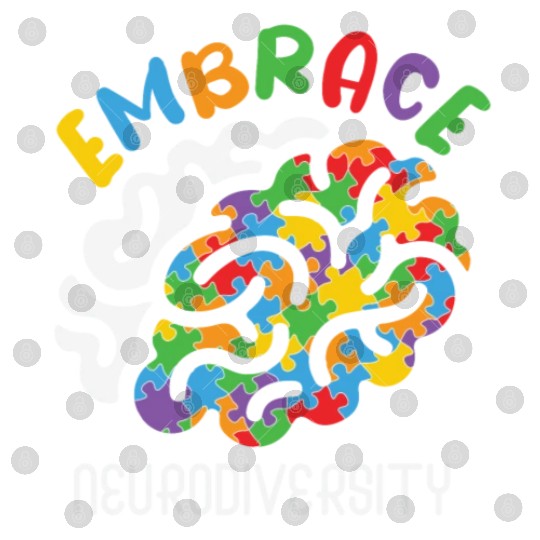 Embrace Neurodiversity Autism Brain Digital Files