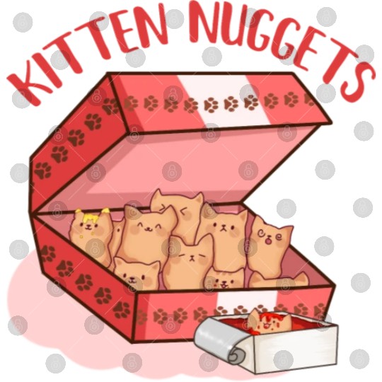 Funny Kittens as Chicken Nuggets, Cat Lover Digital Files