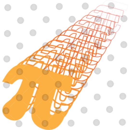 Pi symbol fading orange to red infinity Digital Files