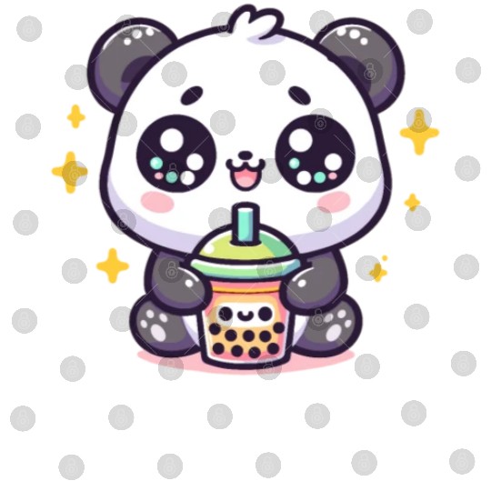 Panda Bubble Tea Boba Kawaii Digital Files