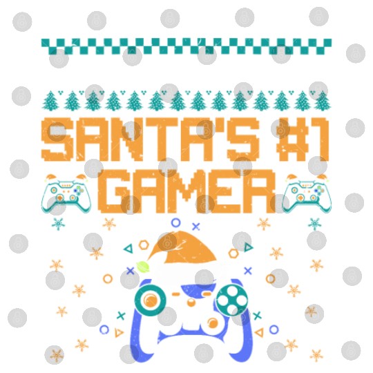 Santa's Number 1 Gamer Controller Ugly Digital Files