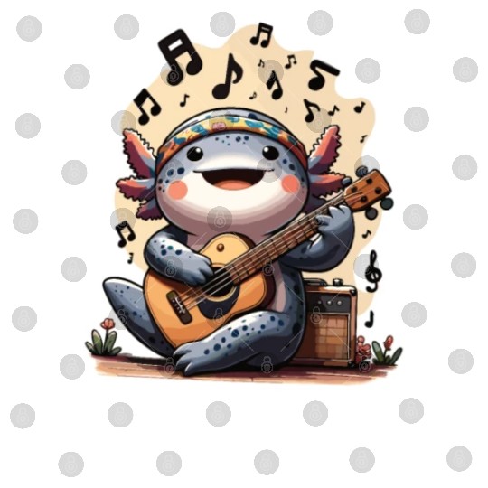 Jamalotl Guitars Axolotl Hippie Plays Music Digital Files