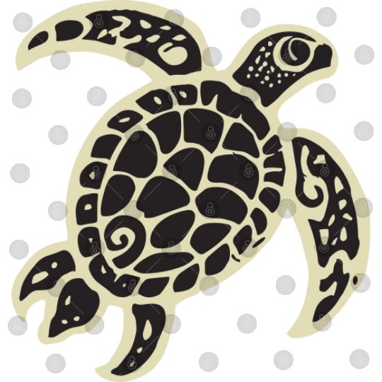 Sea Turtle Design 2 Color Vector Digital Files
