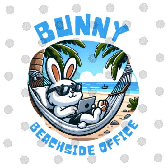 Bunny Beachside Office: Work and Waves Digital Files