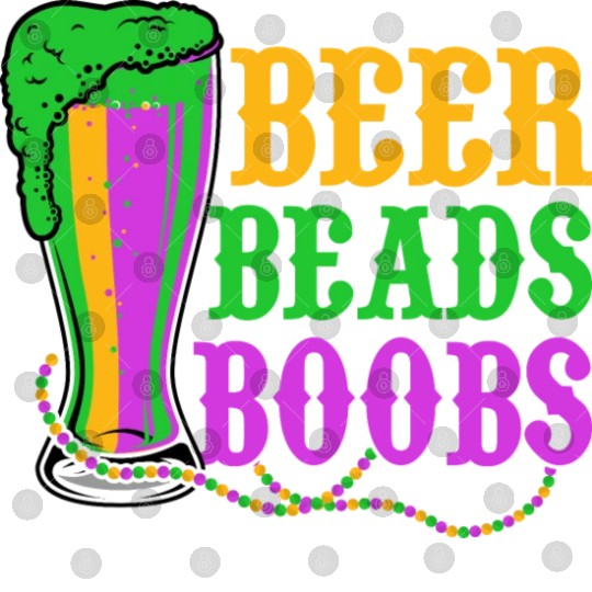 Beer Beads Boobs Carnival Mardi Gras Digital Files