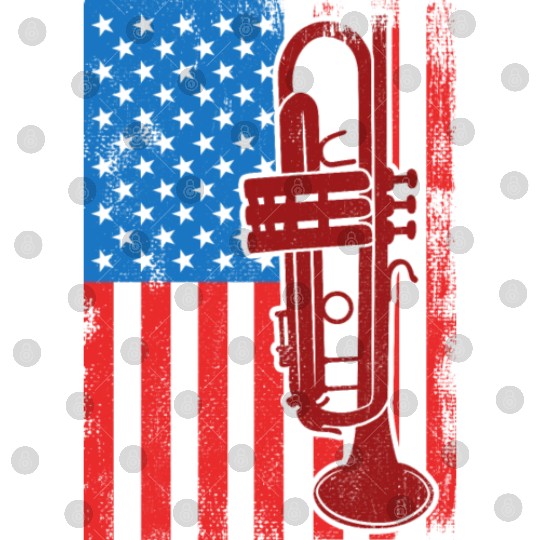 US Patriotic Trumpet Player Digital Files