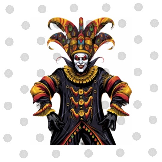 Mardi Gras Costume Jester Clown Carnival Street Digital Files