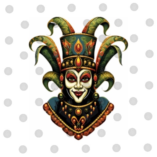 Mardi Gras Costume Jester Clown Carnival Street Digital Files