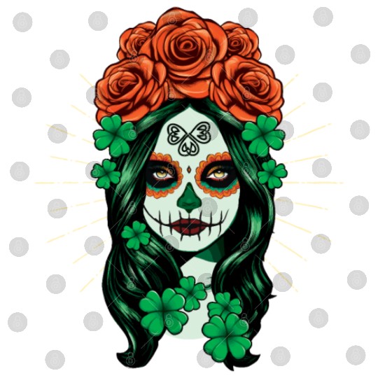 St Patrick's Day Dia De Los Muertos Calavera Digital Files