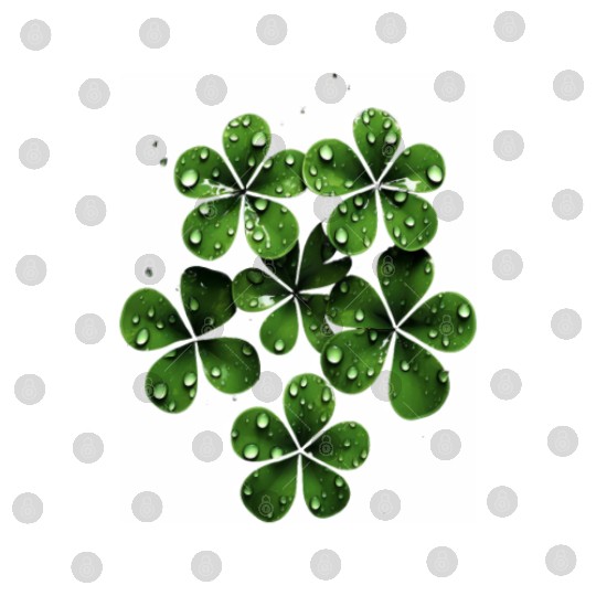 St Patricks Day Shamrock Water Drops Irish St Digital Files