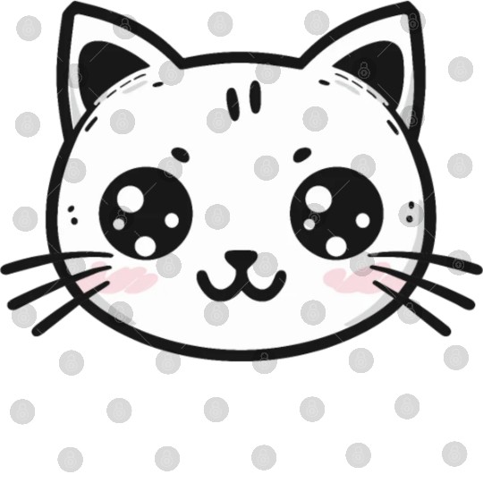 Cute Cat - Kawaii Kitten - cat lovers Digital Files