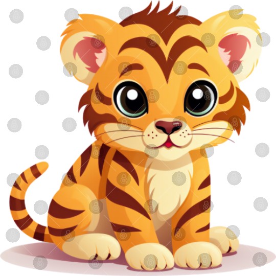 Cute Tiger Cub Digital Files