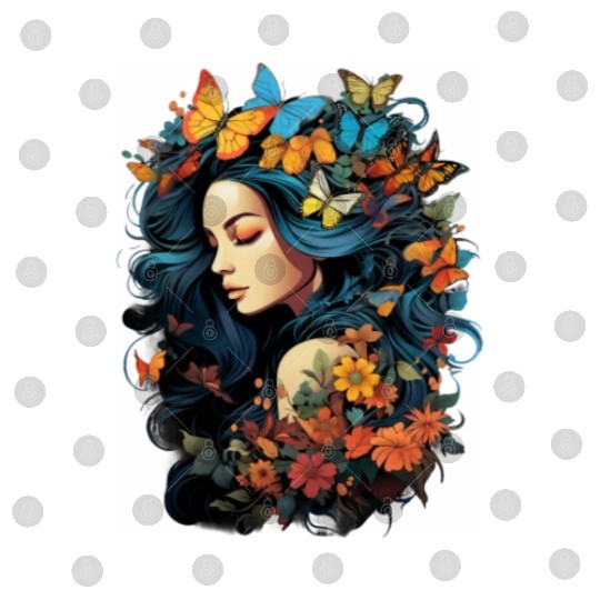 International Womens Day Woman Butterflies Digital Files