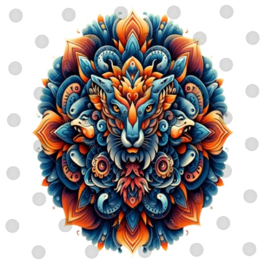 Regal Fox Mandala Digital Files