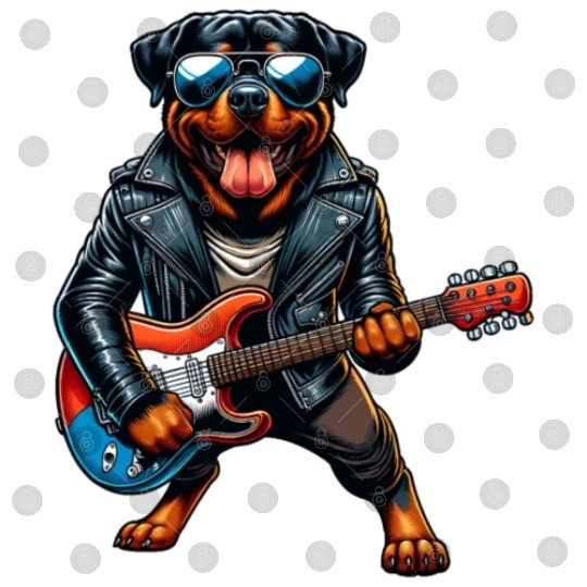 Rottweiler dog guitar design Digital Files
