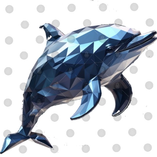 Geometric Style Dolphin Digital Files