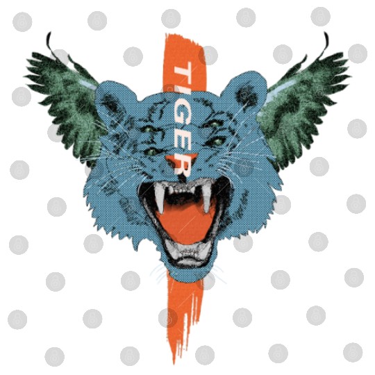 Wings and tiger head Digital Files