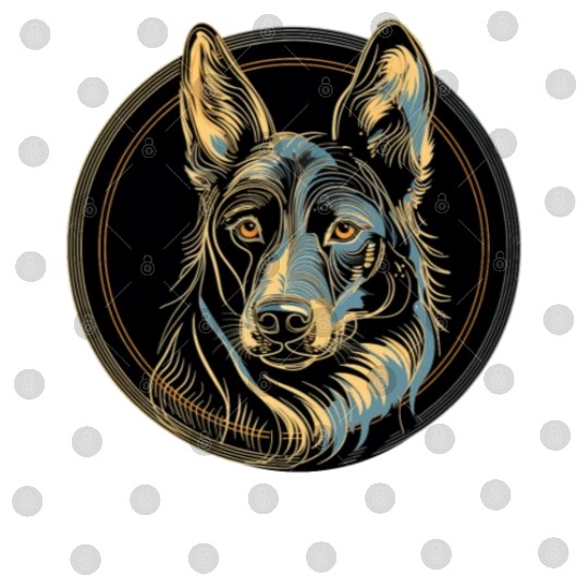 German Shepherd Funny Dog Street Art Comic Pet Digital Files