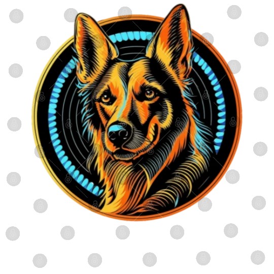 German Shepherd Funny Dog Street Art Comic Pet Digital Files