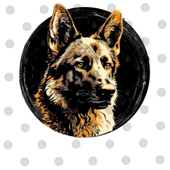 German Shepherd Funny Dog Street Art Comic Pet Digital Files