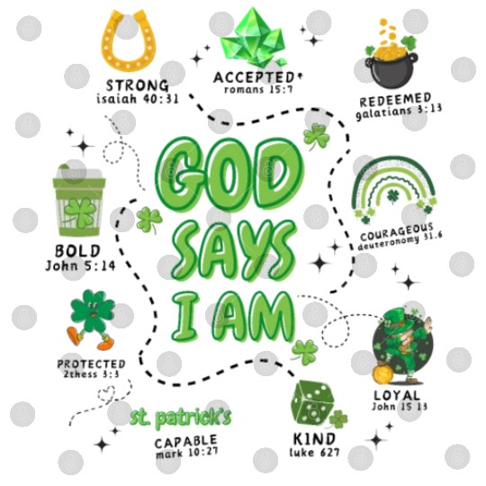 God says i am St Patricks Day Digital Files
