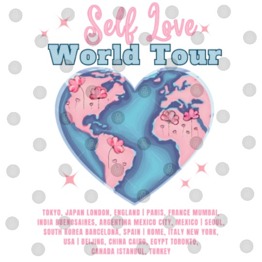 Self Love Club World Tour Retro Positive Aesthetic Digital Files