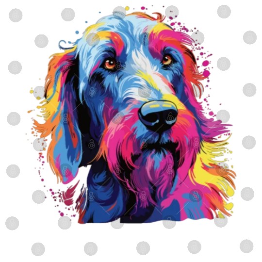 Watercolor Colorful Irish wolfhound Digital Files