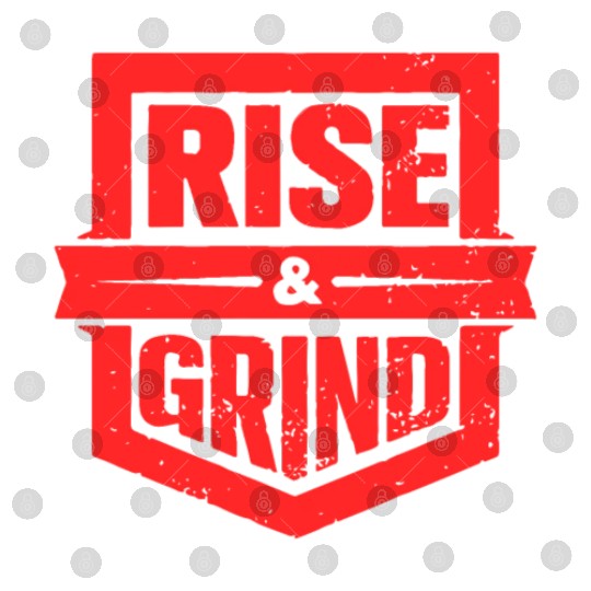 Rise and Grind Gym Typography Design Digital Files